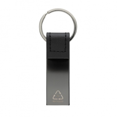 Logotrade promotional product image of: Luxury PU keychain RCS recycled zinc alloy