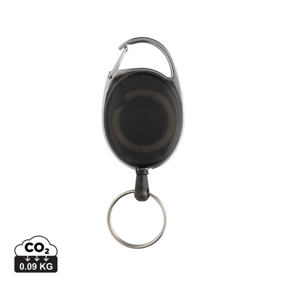 Logotrade promotional item picture of: RCS recycled ABS roller clip keychain
