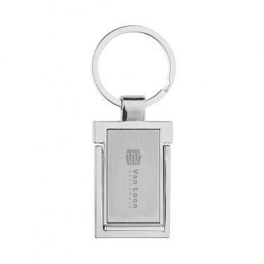 Logotrade promotional merchandise photo of: RSC recycled zinc alloy phone stand keychain