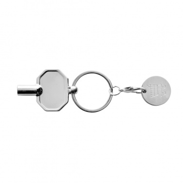 Logotrade promotional giveaways photo of: RCS recycled zinc alloy radiator key keychain with coin
