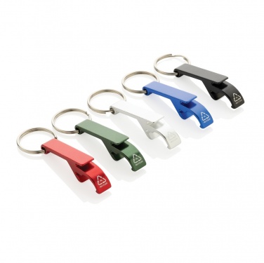 Logotrade promotional product image of: RCS recycled aluminum bottle and can opener