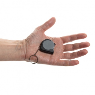 Logo trade promotional merchandise photo of: MeasureMate RCS reycled ABS 1 meter tape keychain