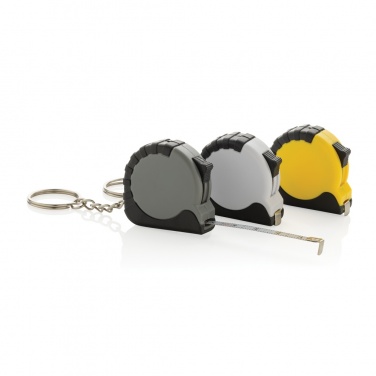 Logo trade business gift photo of: MeasureMate RCS reycled ABS 1 meter tape keychain