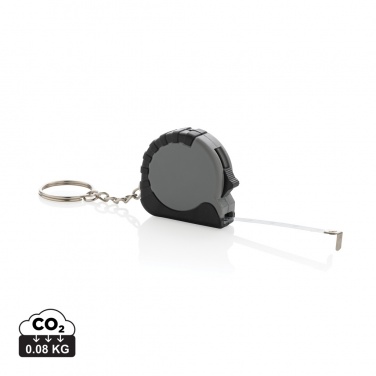 Logo trade promotional items image of: MeasureMate RCS reycled ABS 1 meter tape keychain
