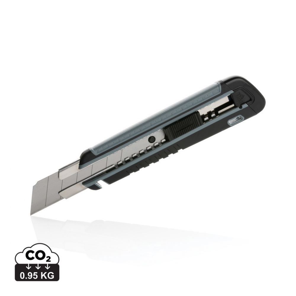 Logo trade promotional products picture of: Refillable RCS rplastic heavy duty snap-off knife soft grip