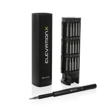 Logo trade promotional gifts picture of: Gear X RCS recycled aluminum precision screwdriver set 46 pc