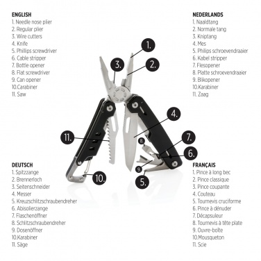 Logotrade promotional item image of: Solid multitool with carabiner