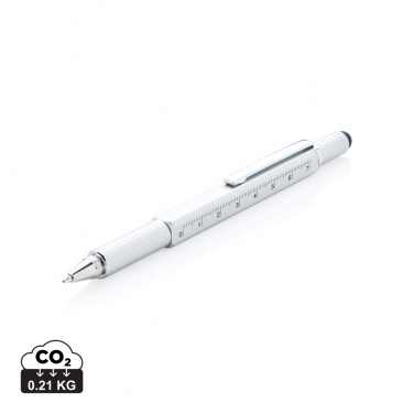 Logo trade promotional merchandise photo of: 5-in-1 aluminium toolpen
