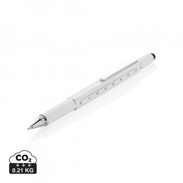 Logo trade business gifts image of: 5-in-1 aluminium toolpen
