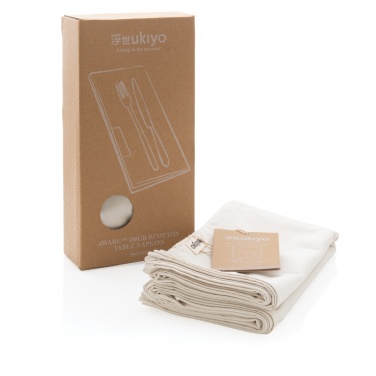 Logotrade promotional products photo of: Ukiyo Aware™ 180gr rcotton table napkins 4pcs set