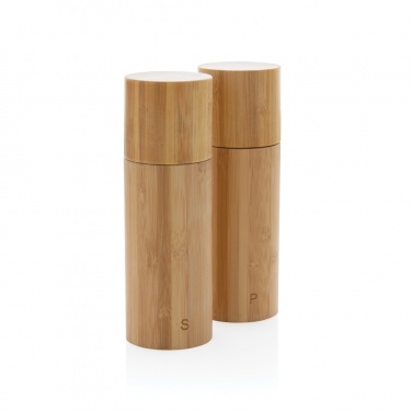 Logo trade business gift photo of: Ukiyo bamboo salt and pepper mill set
