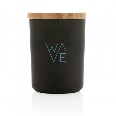 Logo trade promotional gift photo of: Ukiyo deluxe scented candle with bamboo lid