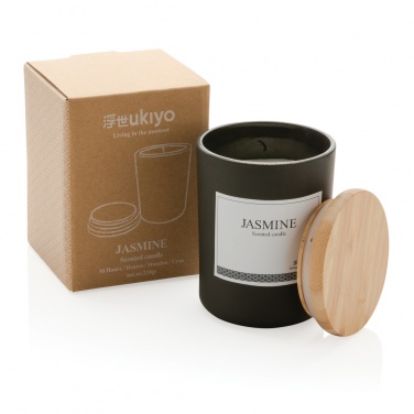 Logo trade promotional products picture of: Ukiyo deluxe scented candle with bamboo lid