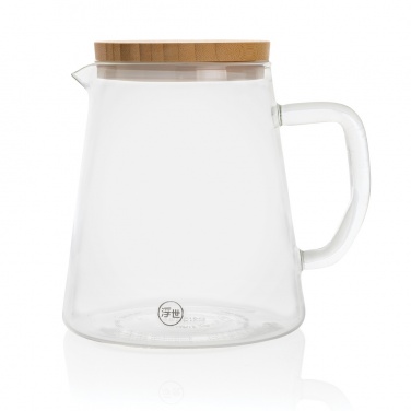 Logo trade promotional products image of: Ukiyo borosilicate glass carafe with bamboo lid 1.2L