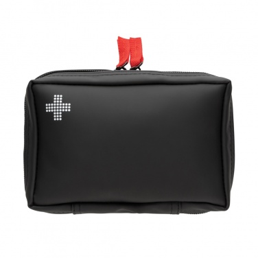 Logo trade promotional gifts picture of: RCS recycled nubuck PU pouch  first aid set