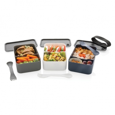 Logo trade promotional products picture of: GRS recycled PP lunch box with spork