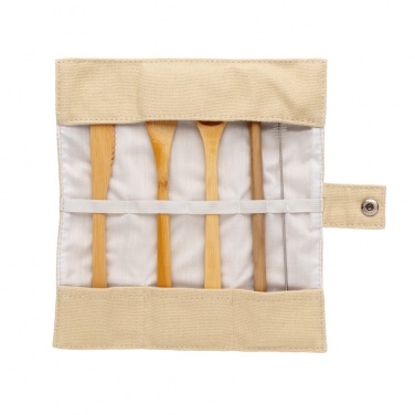 Logotrade promotional gift picture of: Reusable bamboo travel cutlery set