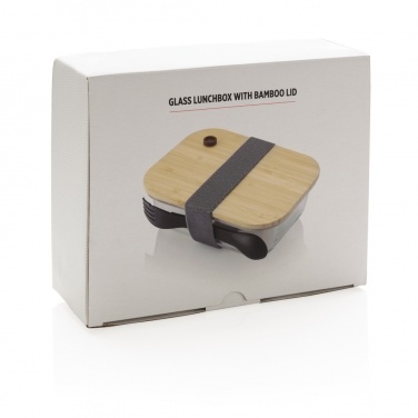 Logotrade advertising products photo of: Glass lunchbox with bamboo lid