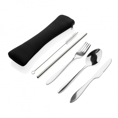 Logotrade corporate gift image of: 4 PCS stainless steel re-usable cutlery set