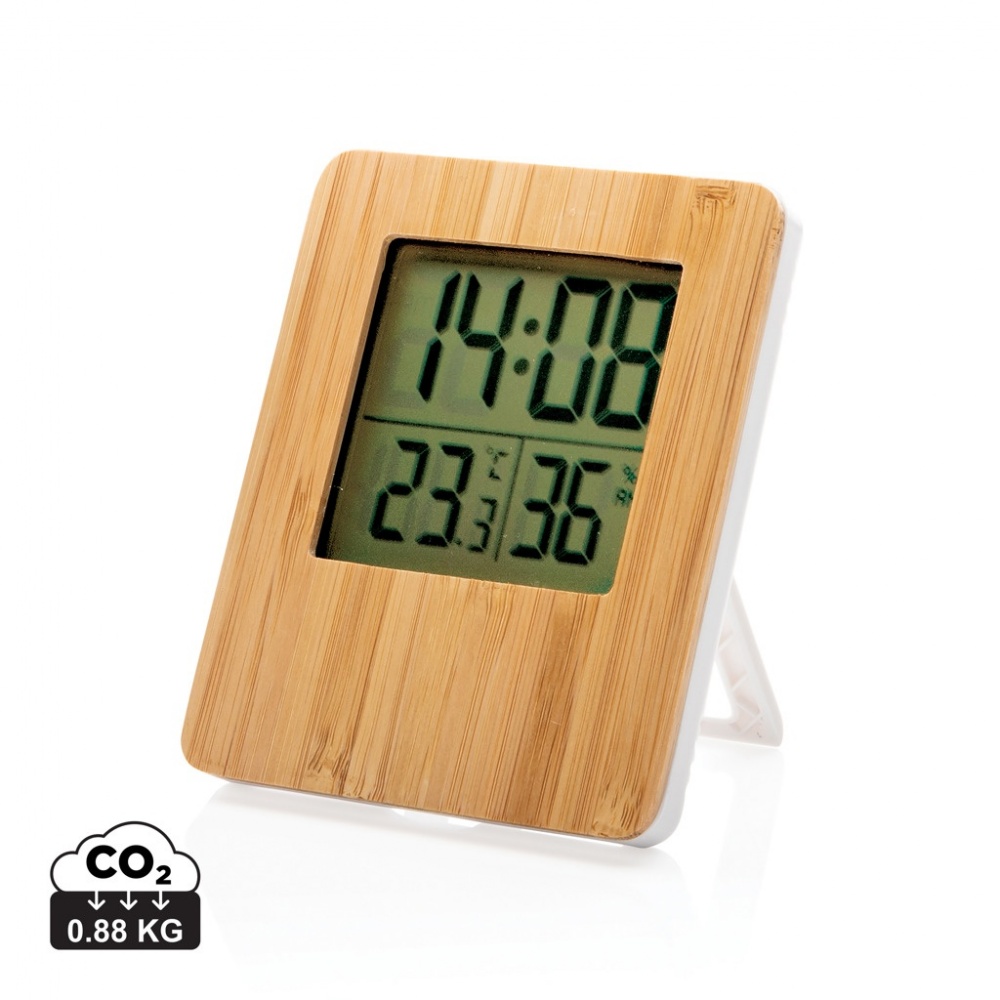 Logotrade promotional item picture of: Bamboo weather station