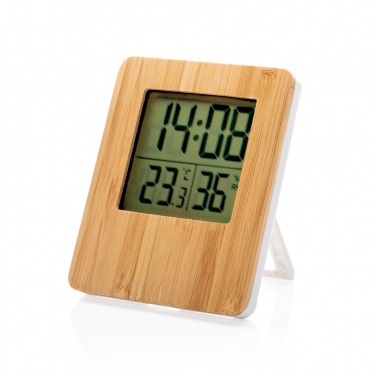 Logo trade business gift photo of: Bamboo weather station
