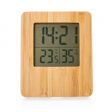 Logo trade advertising products image of: Bamboo weather station