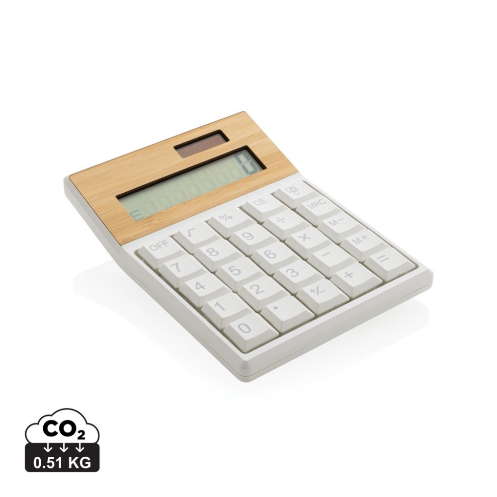 Logotrade promotional giveaway picture of: Utah RCS recycled plastic and  bamboo calculator
