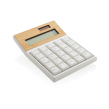 Logo trade promotional gift photo of: Utah RCS recycled plastic and  bamboo calculator
