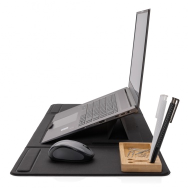 Logotrade promotional item image of: Impact AWARE RPET Foldable desk organizer with laptop stand