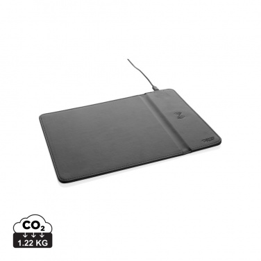 Logotrade promotional product image of: Swiss Peak RCS recycled PU 10W wireless charging mousepad