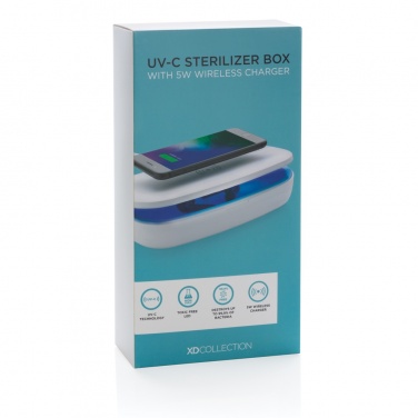 Logotrade promotional product picture of: UV-C steriliser box with 5W wireless charger