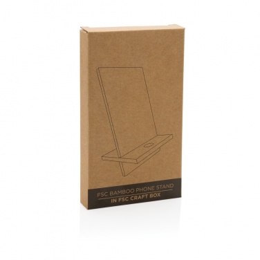 Logotrade promotional gift picture of: Bamboo phone stand in kraft box