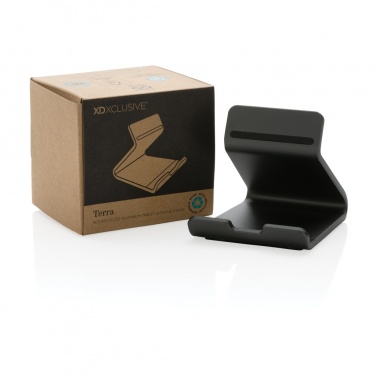 Logo trade promotional gifts picture of: Terra RCS recycled aluminium tablet & phone stand