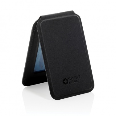 Logo trade promotional giveaway photo of: Magstand RCS recycled PU magnetic phone wallet with stand