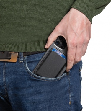 Logotrade promotional gifts photo of: Magstand RCS recycled PU magnetic phone wallet with stand