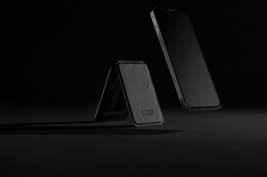 Logo trade promotional gifts image of: Magstand RCS recycled PU magnetic phone wallet with stand