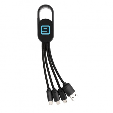 Logo trade promotional product photo of: 4-in-1 cable with carabiner clip