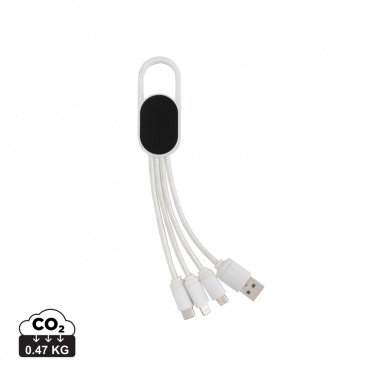 Logotrade promotional giveaway image of: 4-in-1 cable with carabiner clip