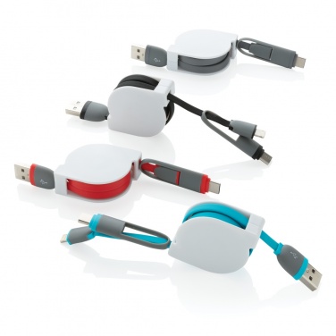 Logotrade corporate gift picture of: 3-in-1 retractable cable