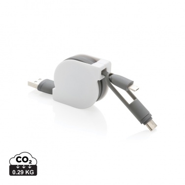 Logo trade promotional items image of: 3-in-1 retractable cable