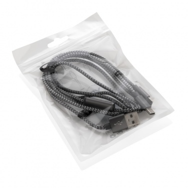 Logotrade promotional item picture of: 3-in-1 braided cable
