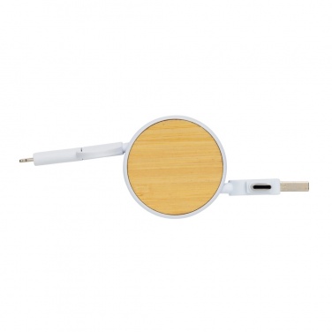 Logotrade promotional merchandise photo of: RCS recycled plastic Ontario 6-in-1 retractable cable