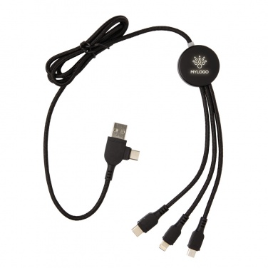 Logo trade promotional products image of: Light up logo 6-in-1 cable