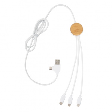 Logo trade promotional giveaways image of: RCS recycled plastic Ontario 6-in-1 cable