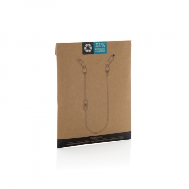 Logo trade corporate gifts image of: Datalock RCS recycled 60W hacking protection cable