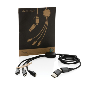 Logotrade corporate gift picture of: Terra RCS recycled aluminium 120cm 6-in-1 cable