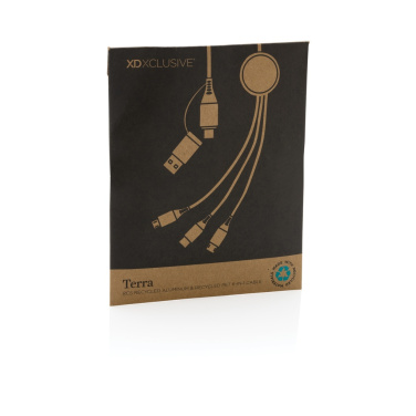 Logotrade business gift image of: Terra RCS recycled aluminium 120cm 6-in-1 cable