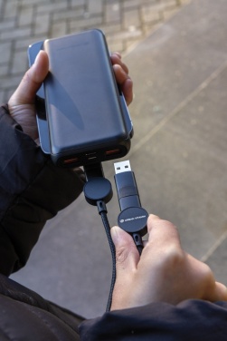 Logo trade promotional gifts image of: Oakland RCS recycled plastic 6-in-1 fast charging 45W cable