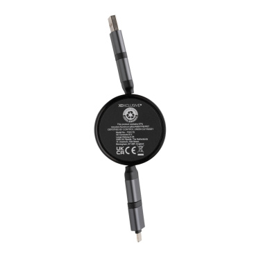 Logotrade promotional merchandise photo of: Terra RCS recycled aluminium retractable 6 in 1 cable