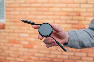 Logotrade business gift image of: Terra RCS recycled aluminium retractable 6 in 1 cable